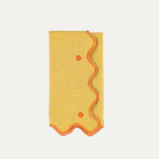 Obidos Table Set and Napkin - Yellow and Orange