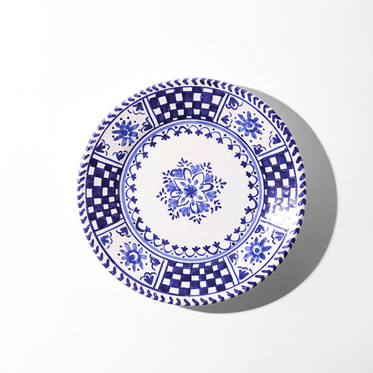 Large plate, Azul