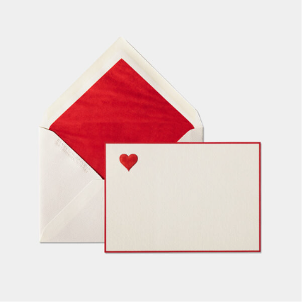 Cartes de Correspondance Coeur Rouge