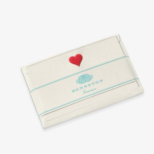 Cartes de Correspondance Coeur Rouge