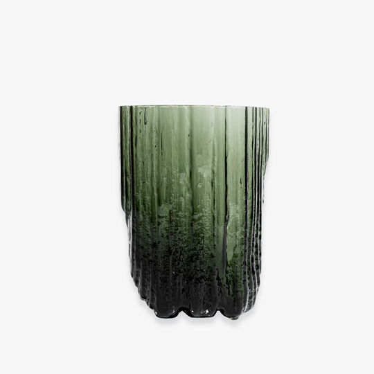 Moyen vase en verre soufflé