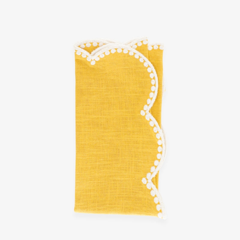 Set et Serviette de Table Gotas - Jaune et Blanc