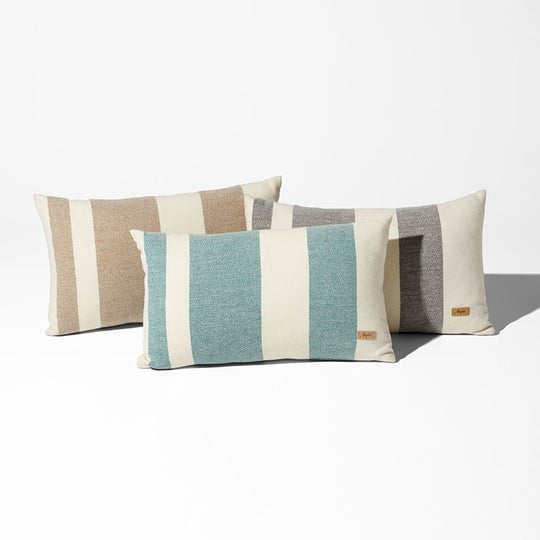 Two-tone wool cushion - rectangular