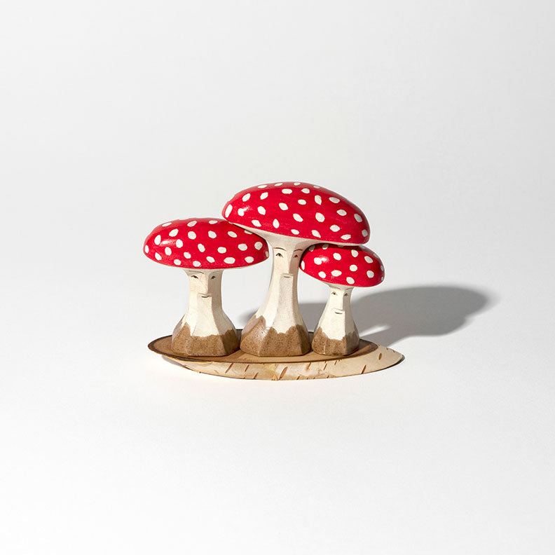 Set of Red Amanite Mushrooms
