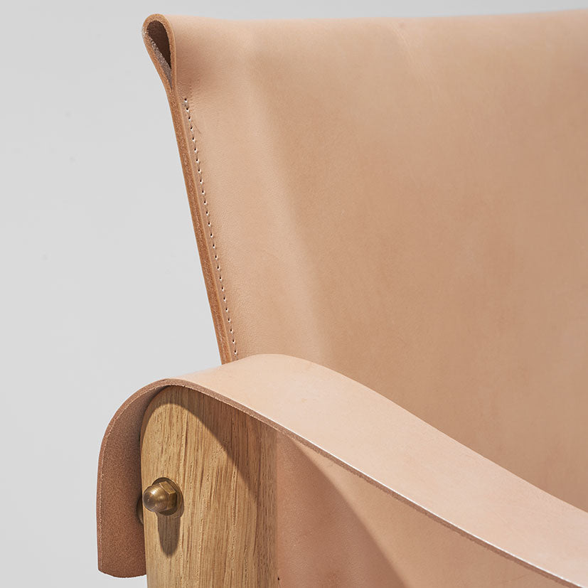 Natural Leather Armchair