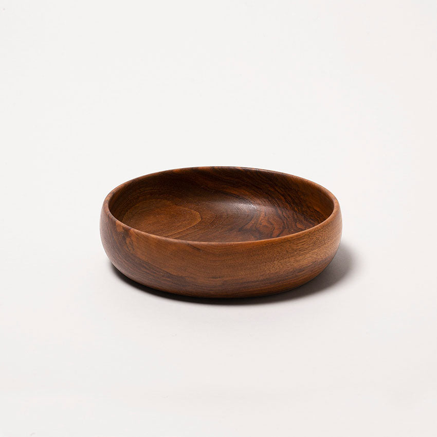 Small walnut plate with straight edge
