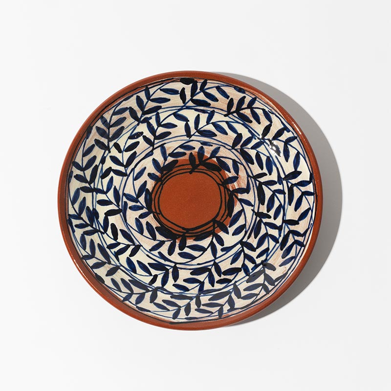 Ceramic painted dessert plate
