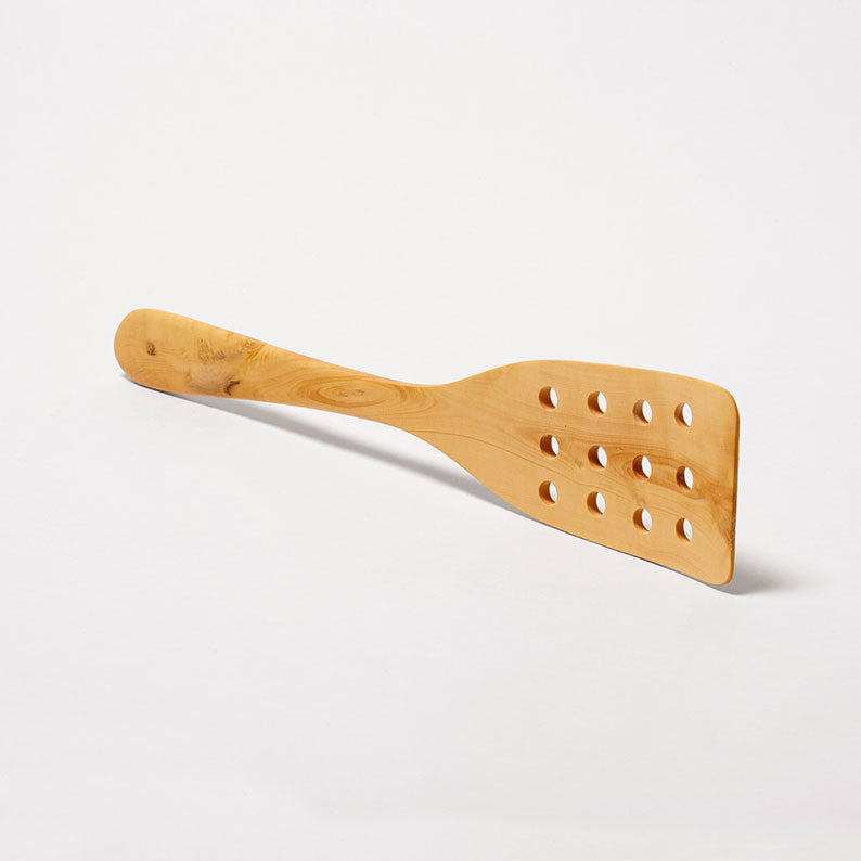 Large boxwood spatula with holes